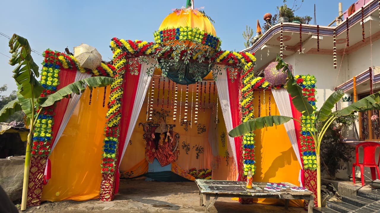 Sarswati Puja Pandal